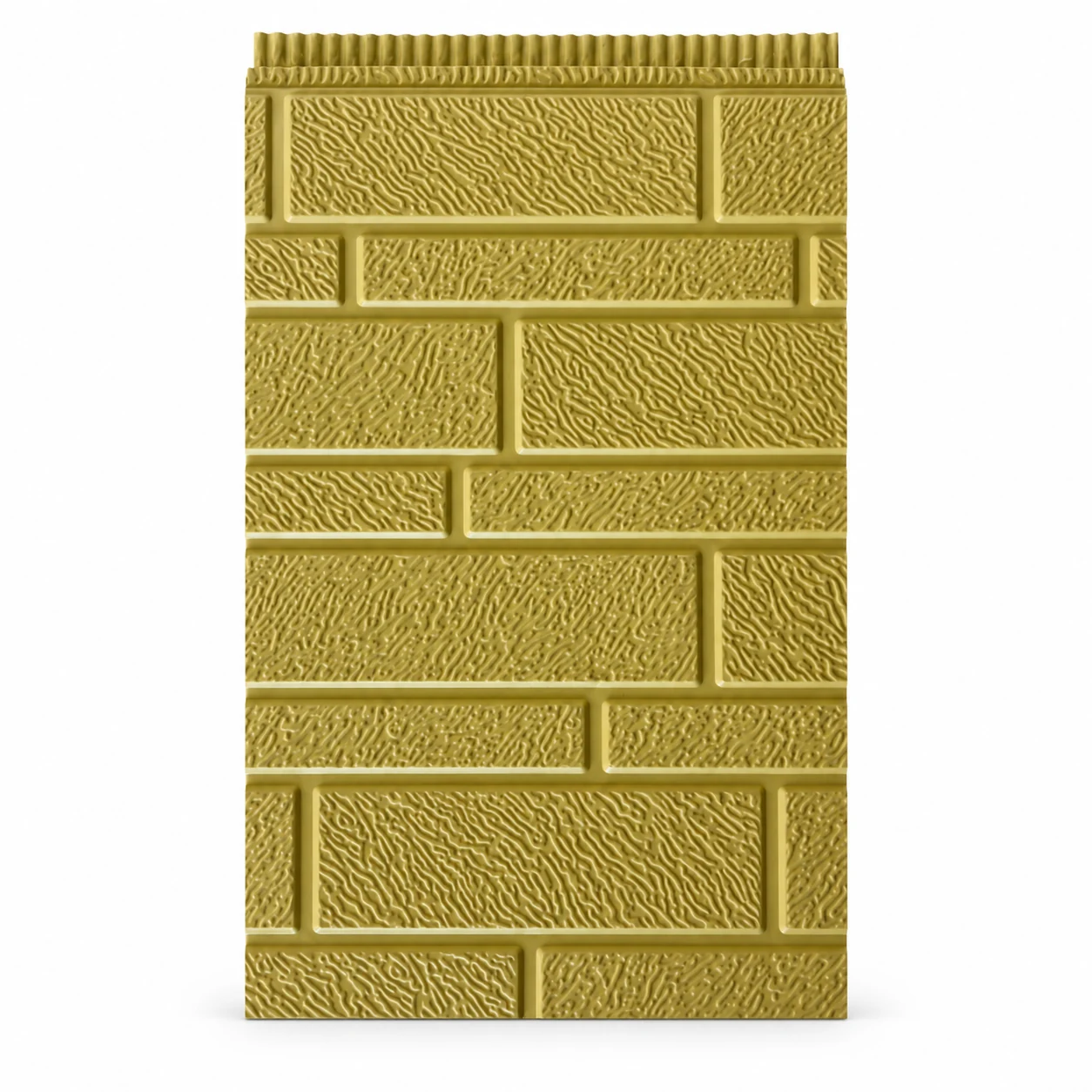 Wide and Narrow Brick Pattern finish samples on a clean white background